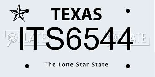 ITS6544 Texas License Plate