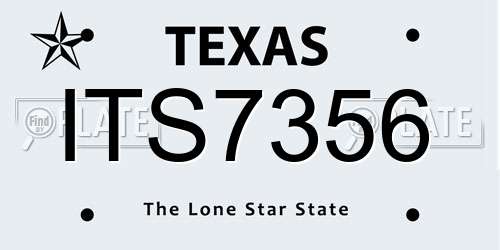 ITS7356 Texas License Plate