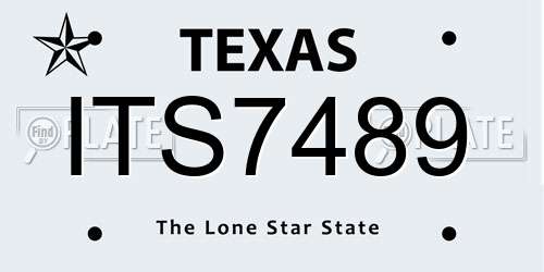 ITS7489 Texas License Plate