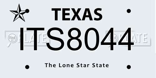 ITS8044 Texas License Plate