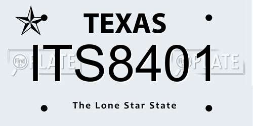 ITS8401 Texas License Plate