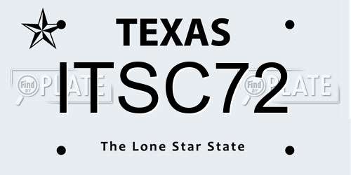 ITSC72 Texas License Plate