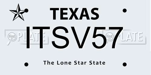 ITSV57 Texas License Plate