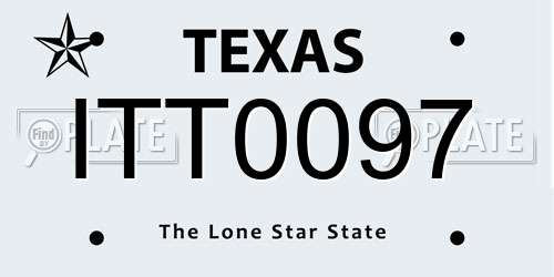 ITT0097 Texas License Plate