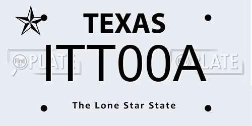 ITT00A Texas License Plate