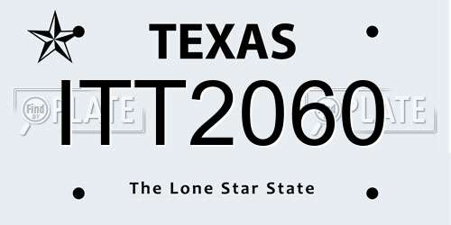 ITT2060 Texas License Plate