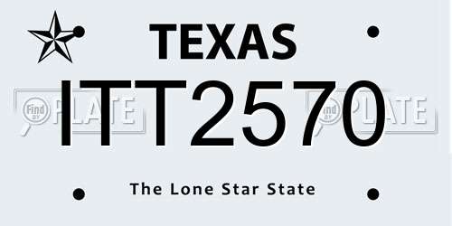 ITT2570 Texas License Plate