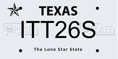 ITT26S Texas License Plate