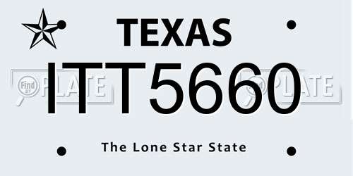 ITT5660 Texas License Plate