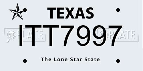 ITT7997 Texas License Plate