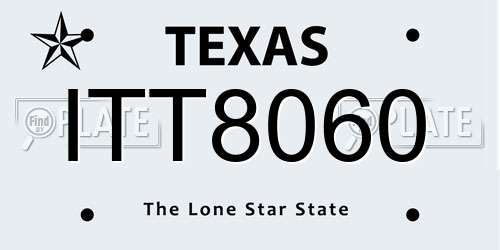 ITT8060 Texas License Plate