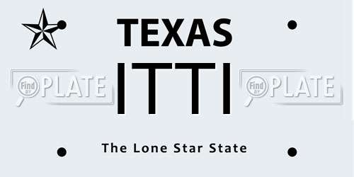 ITTI Texas License Plate