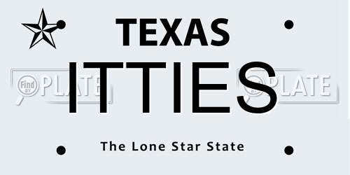 ITTIES Texas License Plate