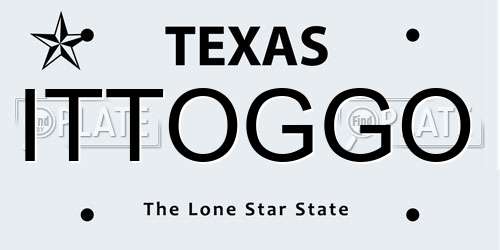 ITTOGGO Texas License Plate