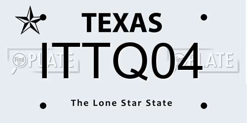 ITTQ04 Texas License Plate