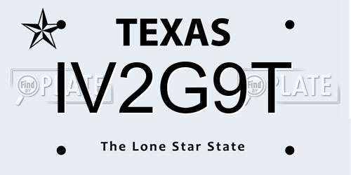 IV2G9T Texas License Plate