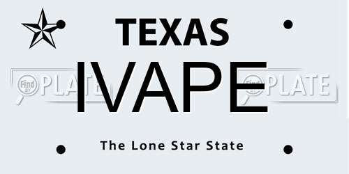 IVAPE Texas License Plate