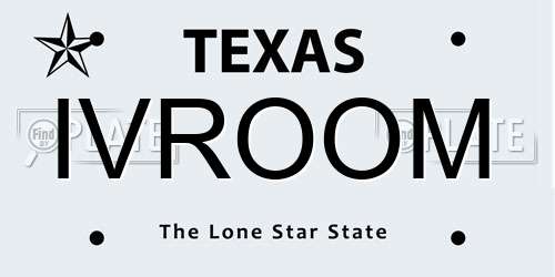 IVROOM Texas License Plate