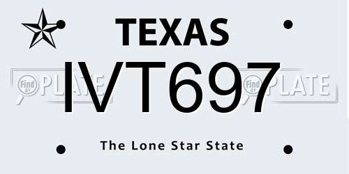 IVT697 Texas License Plate