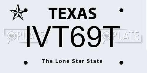 IVT69T Texas License Plate