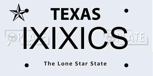 IXIXICS Texas License Plate