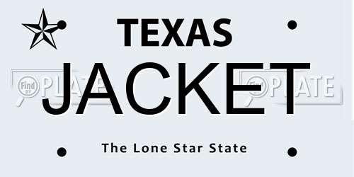 JACKET Texas License Plate