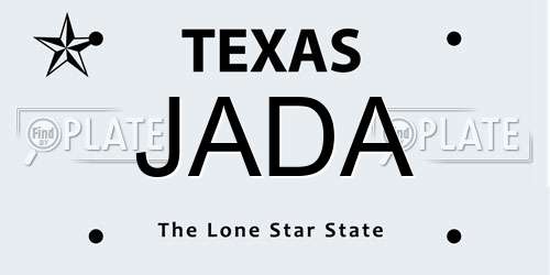 JADA Texas License Plate