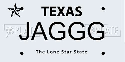 JAGGG Texas License Plate
