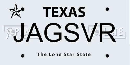 JAGSVR Texas License Plate