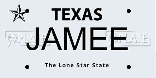 JAMEE Texas License Plate
