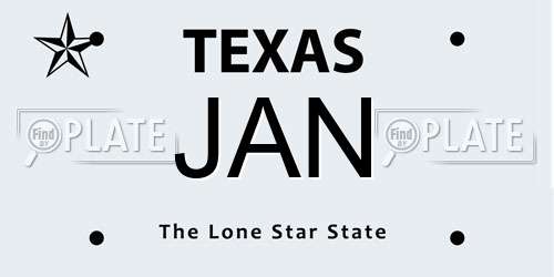 JAN Texas License Plate