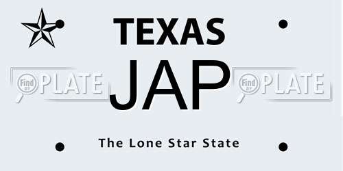JAP Texas License Plate