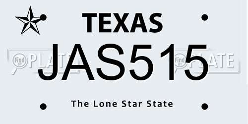 JAS515 Texas License Plate