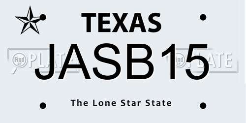 JASB15 Texas License Plate