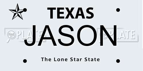 JASON Texas License Plate