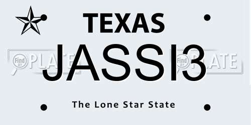 JASSI3 Texas License Plate