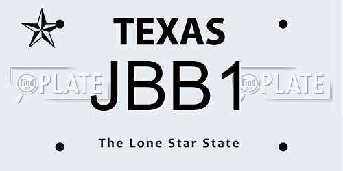 JBB1 Texas License Plate
