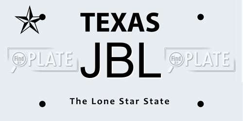 JBL Texas License Plate