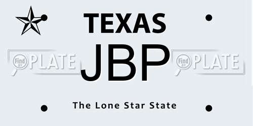 JBP Texas License Plate