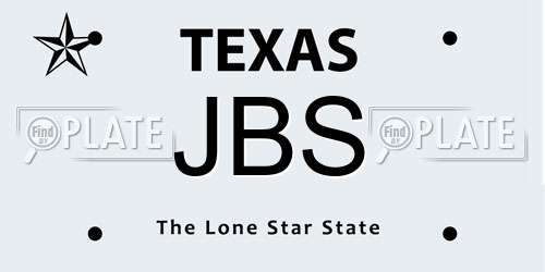 JBS Texas License Plate
