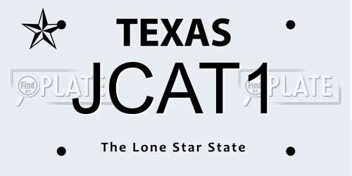 JCAT1 Texas License Plate