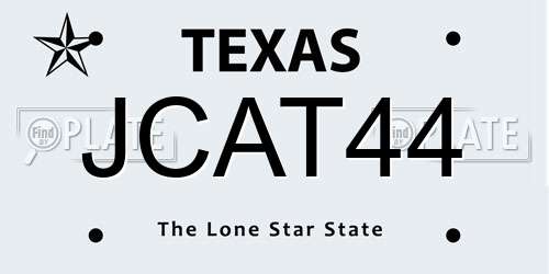 JCAT44 Texas License Plate