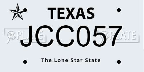JCC057 Texas License Plate