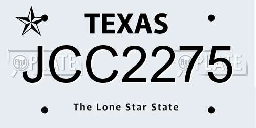 JCC2275 Texas License Plate