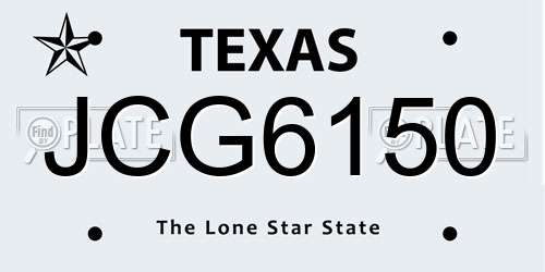 JCG6150 Texas License Plate