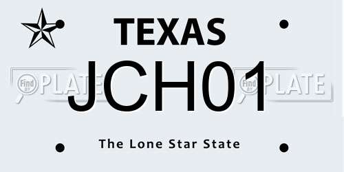 JCH01 Texas License Plate