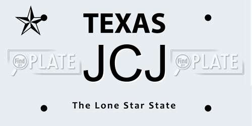 JCJ Texas License Plate