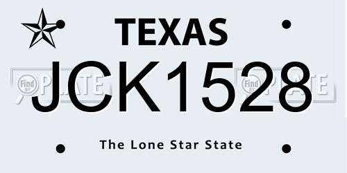 JCK1528 Texas License Plate