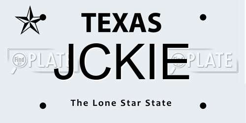 JCKIE Texas License Plate