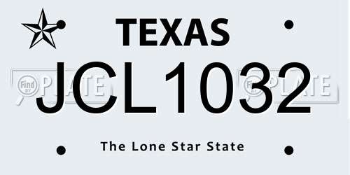 JCL1032 Texas License Plate
